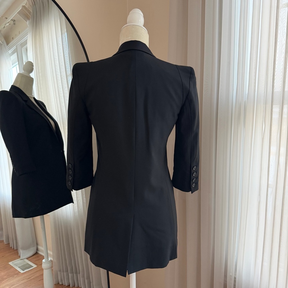Elizabeth & James Black Longline Blazer Size 0 - Picture 6 of 9